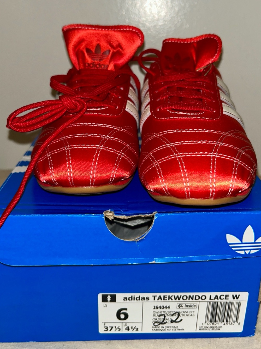 adidas Women's Taekwondo Lace "Better Scarlet". Size 6 New in Box with Tags - Picture 10 of 11